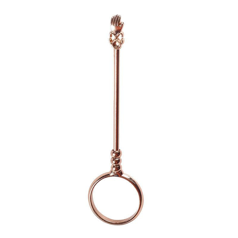 Portable Metal Cigarette Ring & Finger Rack