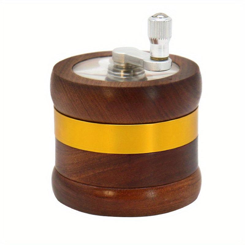 4-layer Wooden Spice Grinder Metal Kitchen Crusher Smok