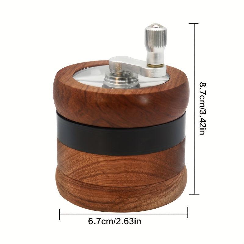 4-layer Wooden Spice Grinder Metal Kitchen Crusher Smok