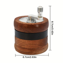 4-layer Wooden Spice Grinder Metal Kitchen Crusher Smok