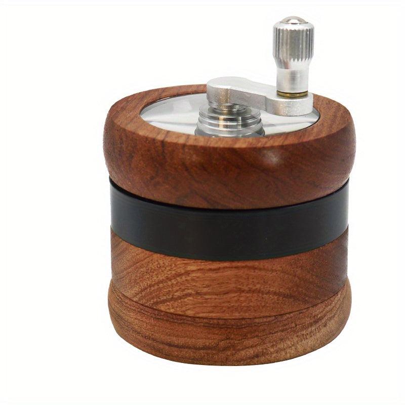 4-layer Wooden Spice Grinder Metal Kitchen Crusher Smok