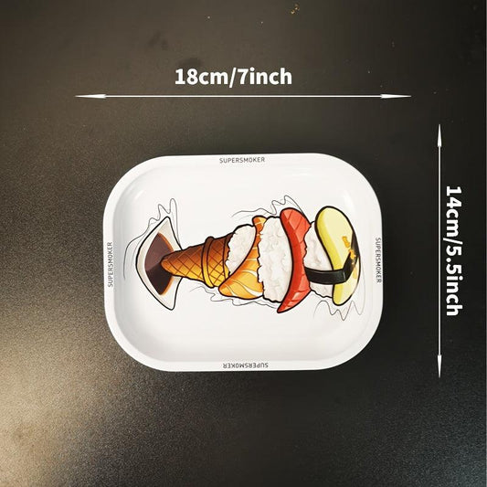 2pcs Metal Rolling Tray Wake Up Tray Home Decor