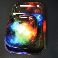 Metal Halloween Camouflage Starry Sky Rolling Tray
