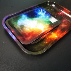 Metal Halloween Camouflage Starry Sky Rolling Tray