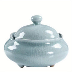 Ceramic Ashtray With Cover Decorative Ashtray For Home Indoor And Outdoor