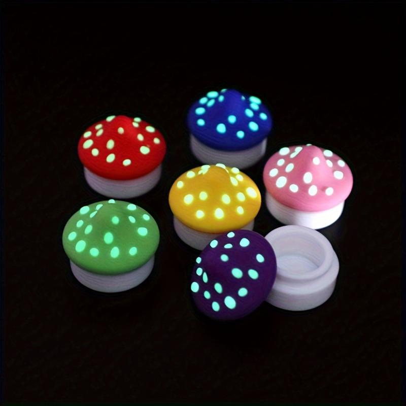 Fluorescent Mushroom Silicone Container Mini Storage Box