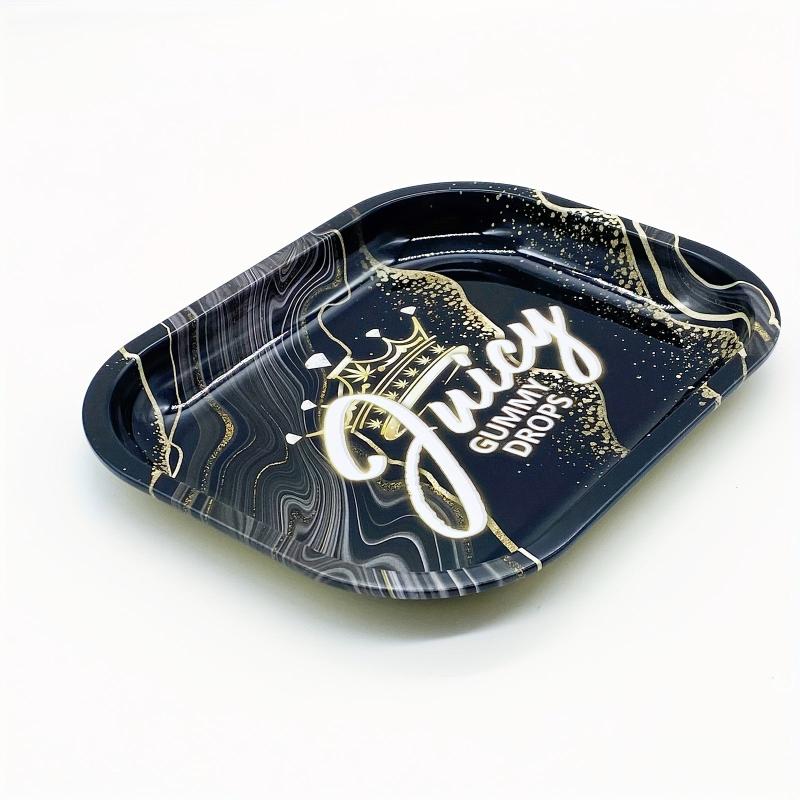 Creative Pattern Rolling Tray Set with Cleaning Brush, Pressing Rod, Cone Loader