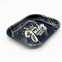Creative Pattern Rolling Tray Set with Cleaning Brush, Pressing Rod, Cone Loader