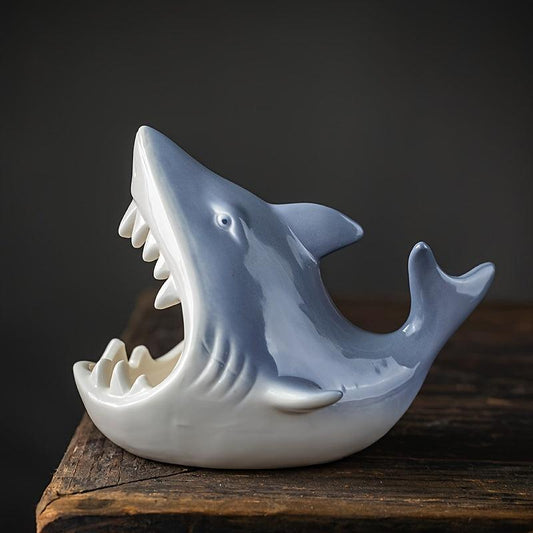 Ceramic Shark Ashtray Decorative Household Gadget