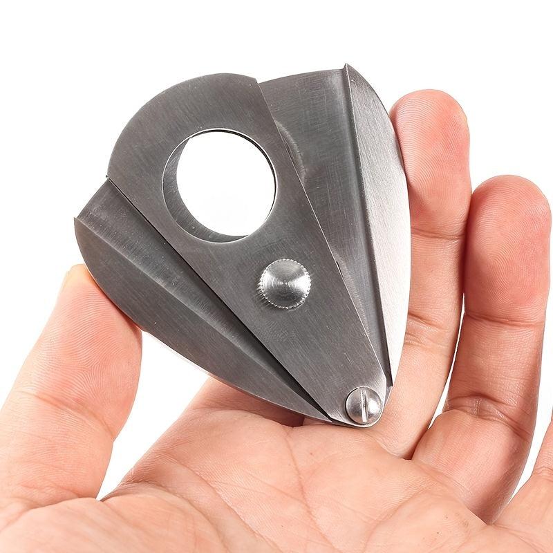 Portable Stainless Steel Cigar Cutter Double Blade Scissors