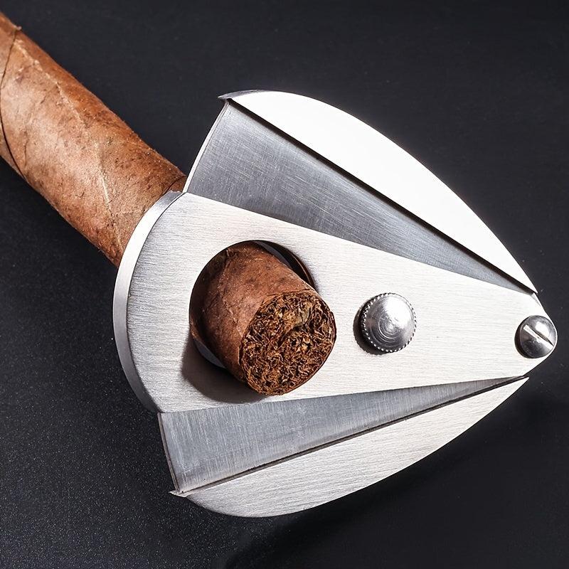 Portable Stainless Steel Cigar Cutter Double Blade Scissors