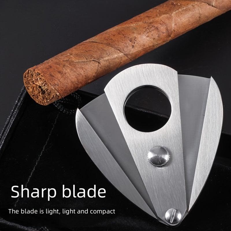 Portable Stainless Steel Cigar Cutter Double Blade Scissors