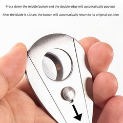 Portable Stainless Steel Cigar Cutter Double Blade Scissors