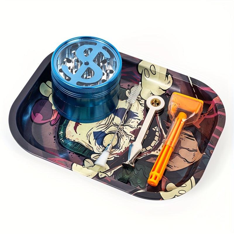 Creative Pattern Metal Rolling Tray Wake Up Tray Dessert Tray Ashtray Gift