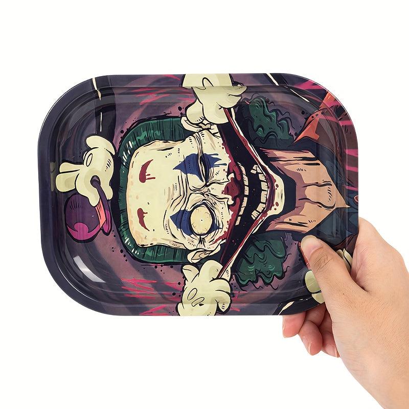 Creative Pattern Metal Rolling Tray Wake Up Tray Dessert Tray Ashtray Gift