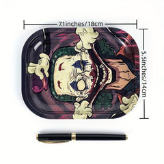 Creative Pattern Metal Rolling Tray Wake Up Tray Dessert Tray Ashtray Gift