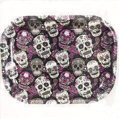 Halloween Skull Rolling Tray Metal Cartoon Washable Fruit Plate