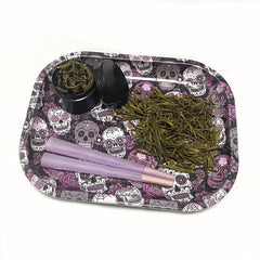 Halloween Skull Rolling Tray Metal Cartoon Washable Fruit Plate
