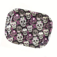 Halloween Skull Rolling Tray Metal Cartoon Washable Fruit Plate