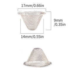 20pcs Metal Screen Funnel-shaped Filter Net Mini Filter Mesh