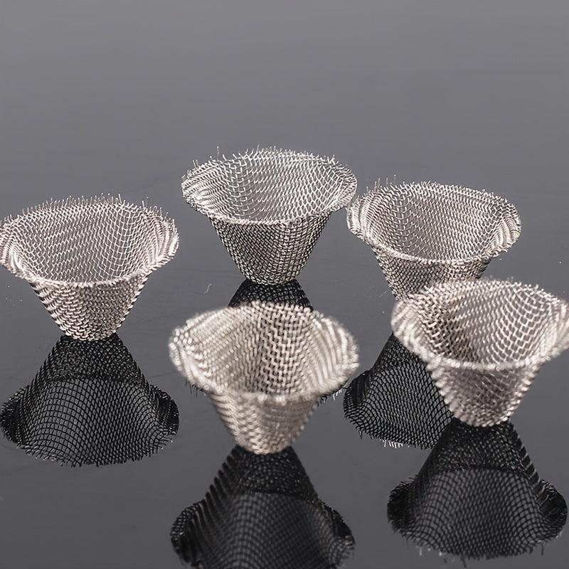 20pcs Metal Screen Funnel-shaped Filter Net Mini Filter Mesh