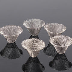20pcs Metal Screen Funnel-shaped Filter Net Mini Filter Mesh
