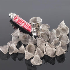 20pcs Metal Screen Funnel-shaped Filter Net Mini Filter Mesh