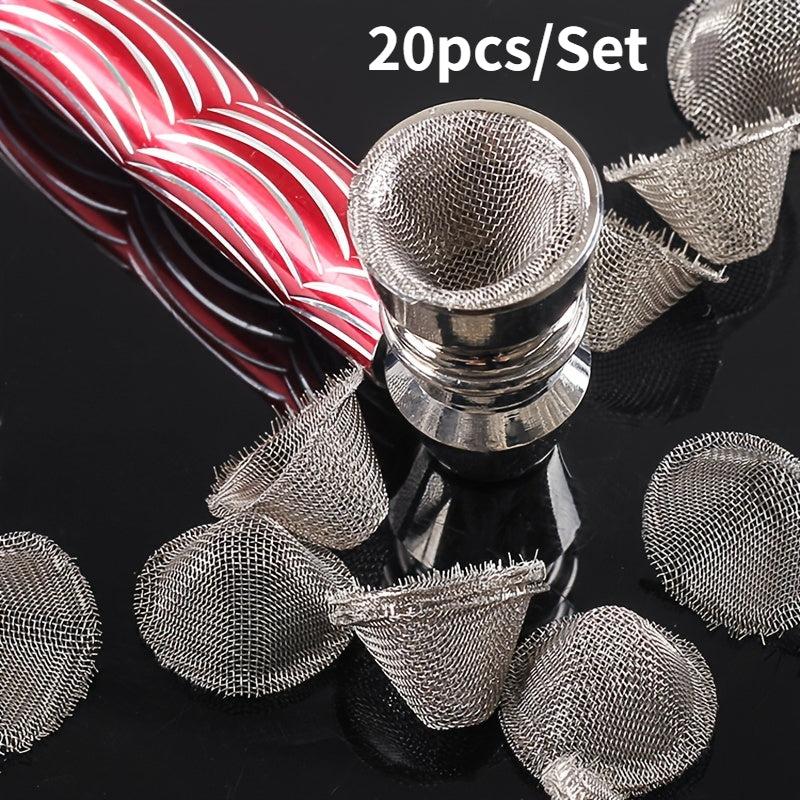 20pcs Metal Screen Funnel-shaped Filter Net Mini Filter Mesh