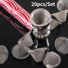 20pcs Metal Screen Funnel-shaped Filter Net Mini Filter Mesh