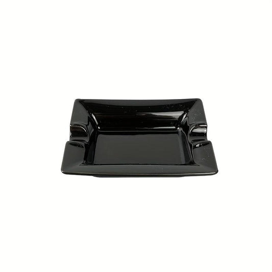 1pc Square Ceramic Ashtray Decorative Ashtray for Home Hotel Bar Office
