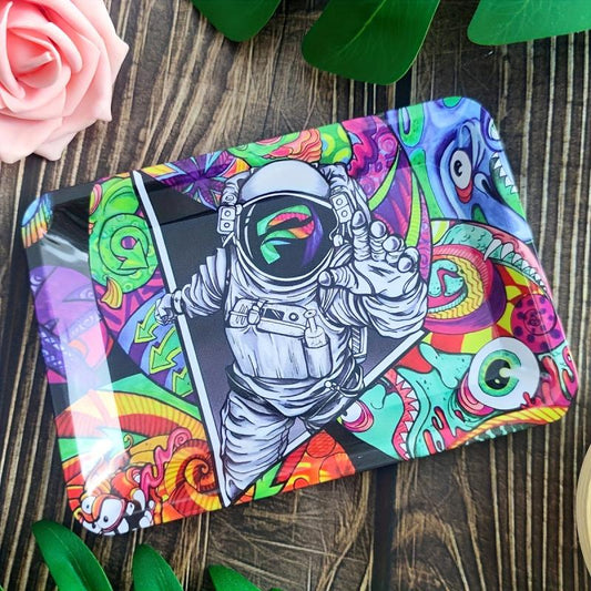 Creative Pattern Rolling Tray Metal Rolling Tray Wake Up Tray