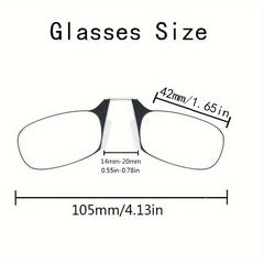Foldable Nose Clip Reading Glasses Diopter 1.0-3.0