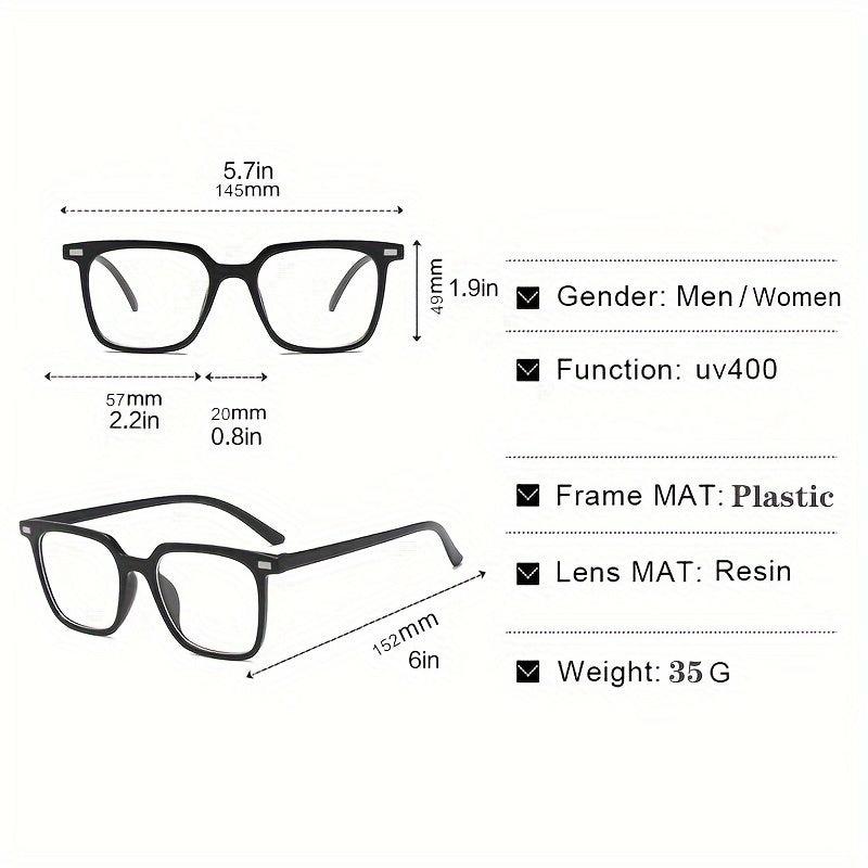 Y2K Style Light Blocking Glasses Clear Lens Reduce UV Glare