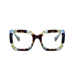 Retro Square Women's Reading Glasses Blackout Spring Hinge