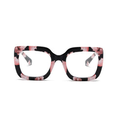 Retro Square Women's Reading Glasses Blackout Spring Hinge