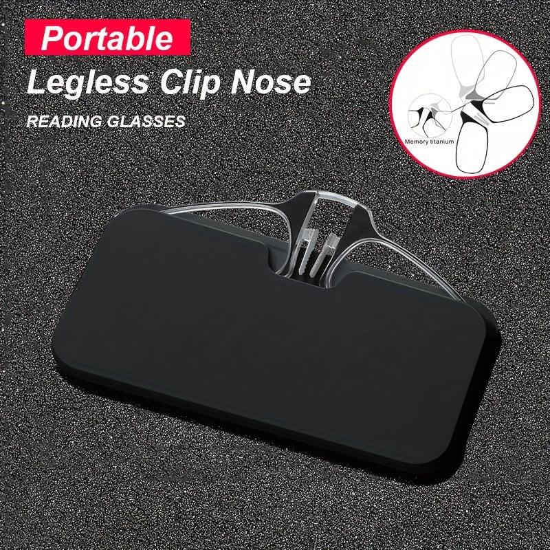 Legless Clip Nose Reading Glasses Ultra Thin Compact Readers Eyewear