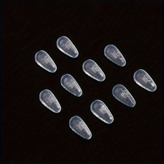 10pcs Soft Silicone Air Cushion Oval Nose Pads for Eyeglasses