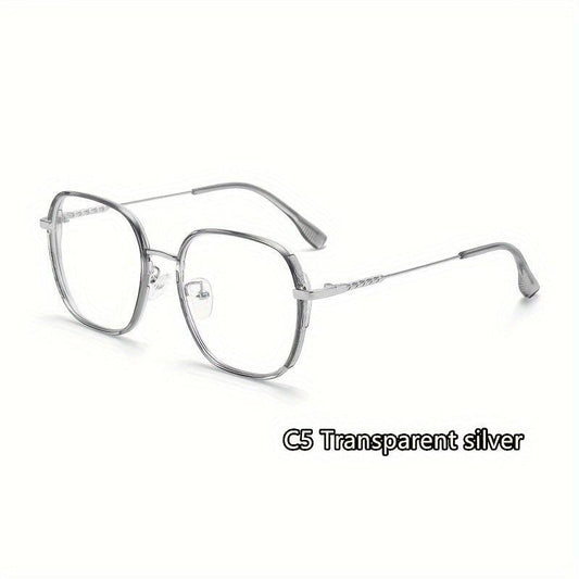 Retro Polygon Metal Blocking Glasses for Computer Reading