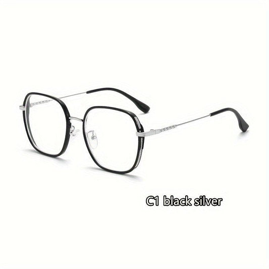 Retro Polygon Metal Blocking Glasses for Computer Reading