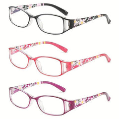 Plastic Light Blocking Reading Glasses With Soft Case For Women
