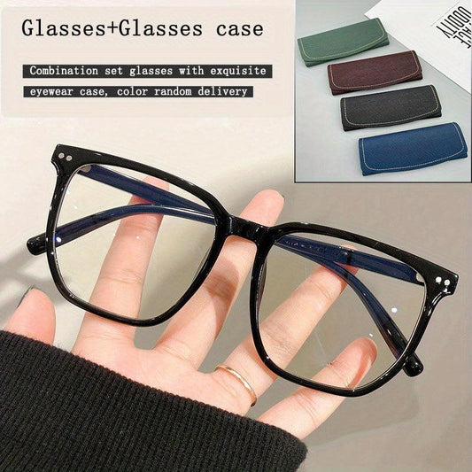 Light Blocking Square Glasses Men Women Clear Lens