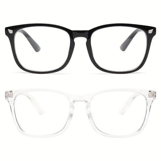 2 Pairs Light Blocking Glasses Men Women Anti Eye Fatigue Anti UV Glare