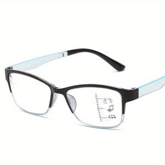 3PCS Progressive Lens Multifocal Eyeglasses Light Blocking Presbyopia Unisex