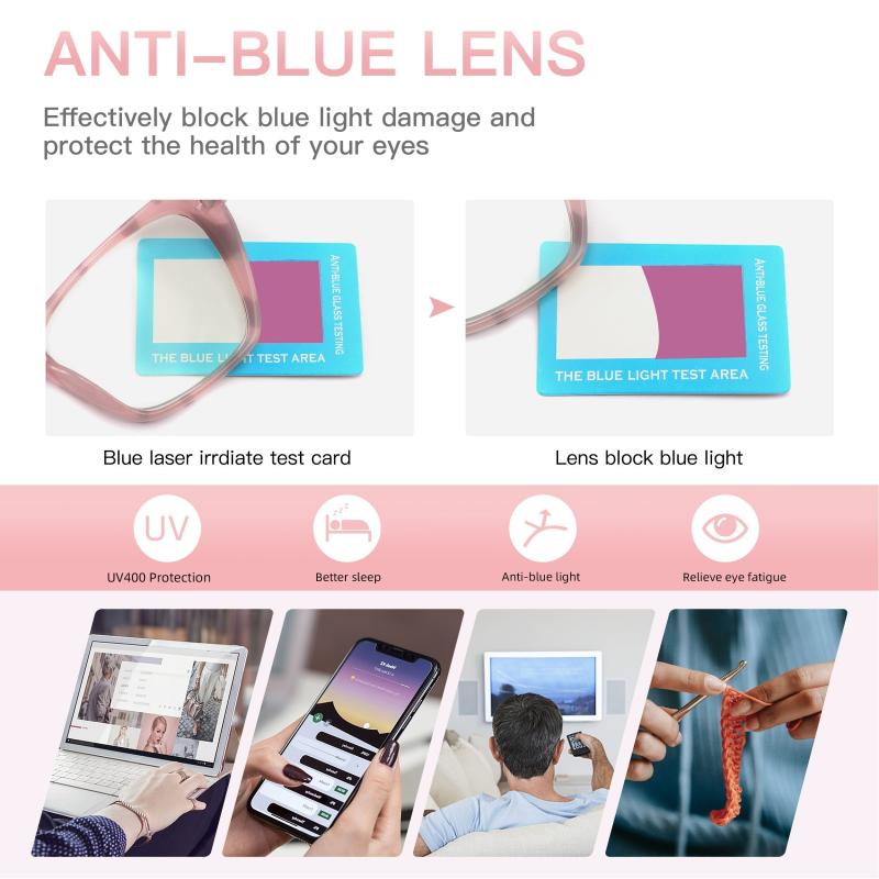 Women's Butterfly Computer Reading Glasses - Anti Glare & Light Blocking