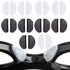 10 Pairs Silicone Adhesive Nose Pads for Glasses & Sunglasses