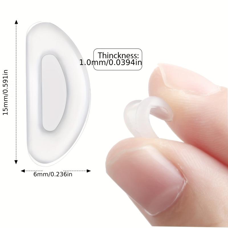 10 Pairs Silicone Adhesive Nose Pads for Glasses & Sunglasses