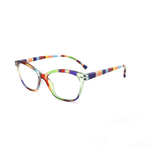 Women Reading Glasses Colorful Cat Eye Pattern Light Blacking Glasses