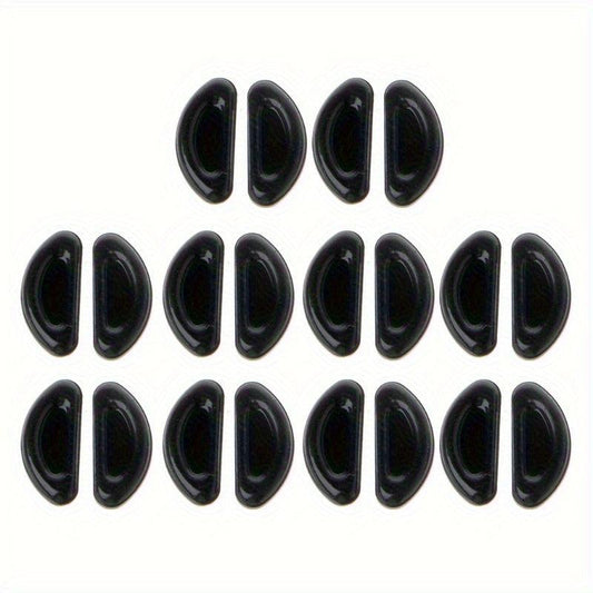 10Pairs Non-slip D-shaped Silicone Glasses Nose Pads