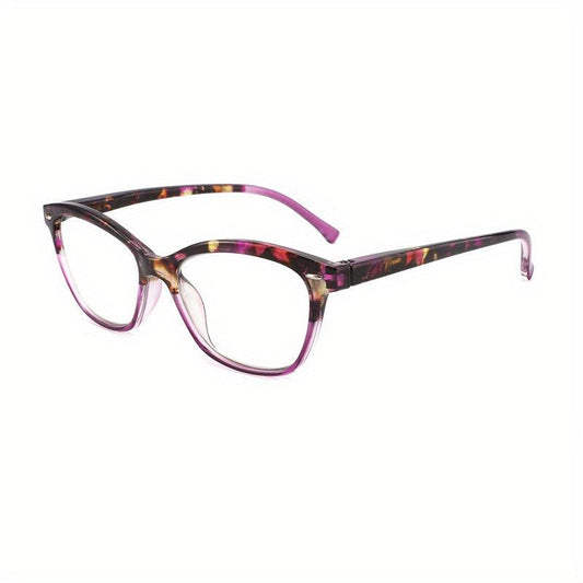 Light Blocking Pattern Print Reading Glasses Spring Hinge Eyeglasses