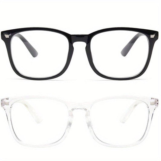 Light Blocking Glasses 2 Pack for Eye Strain & UV Glare Protection